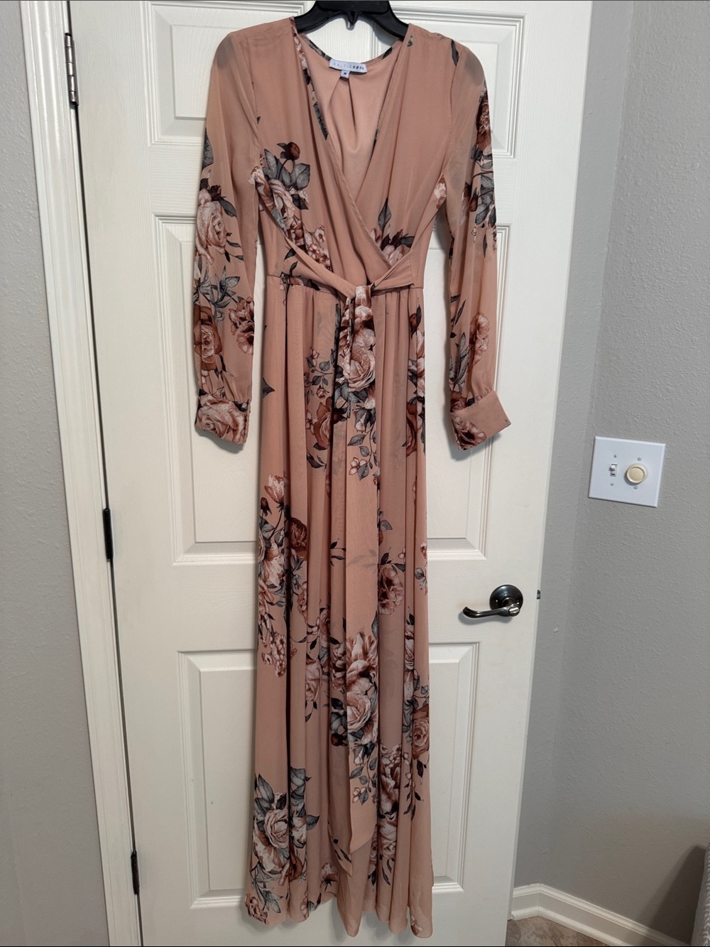 Baltic Born Blush Floral Wrap Maxi Dress